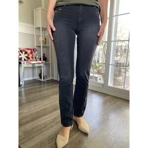 GANG RIO Vintage Jeans Women’s Black Embroidery Stretch US 12 EU 42